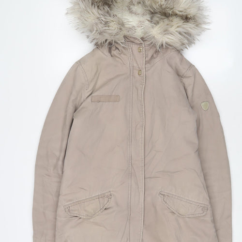 onluy Womens Pink Parka Coat Size S Zip