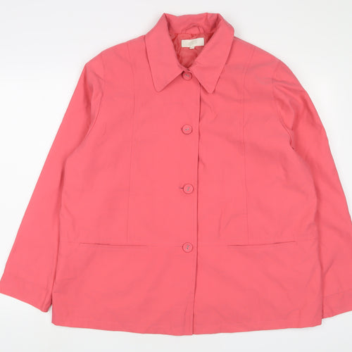 marks and Womens Pink Jacket Size 22 Button