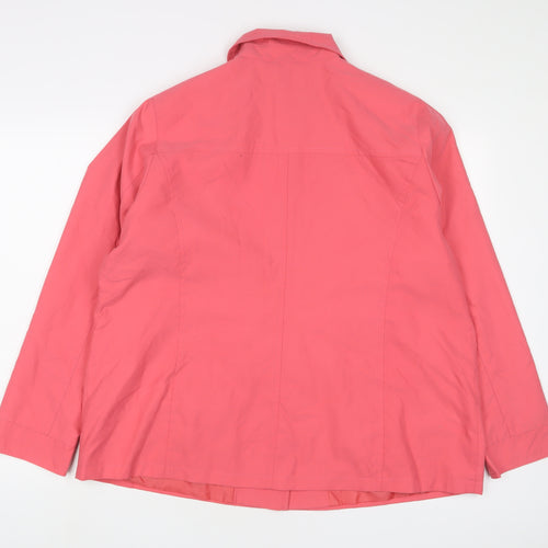 marks and Womens Pink Jacket Size 22 Button