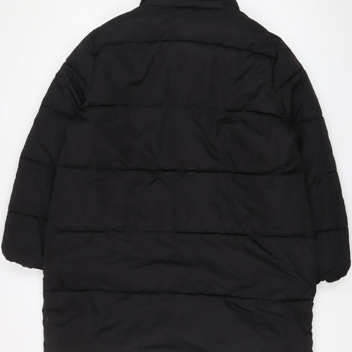Onfire Womens Black Quilted Coat Size 20 Zip