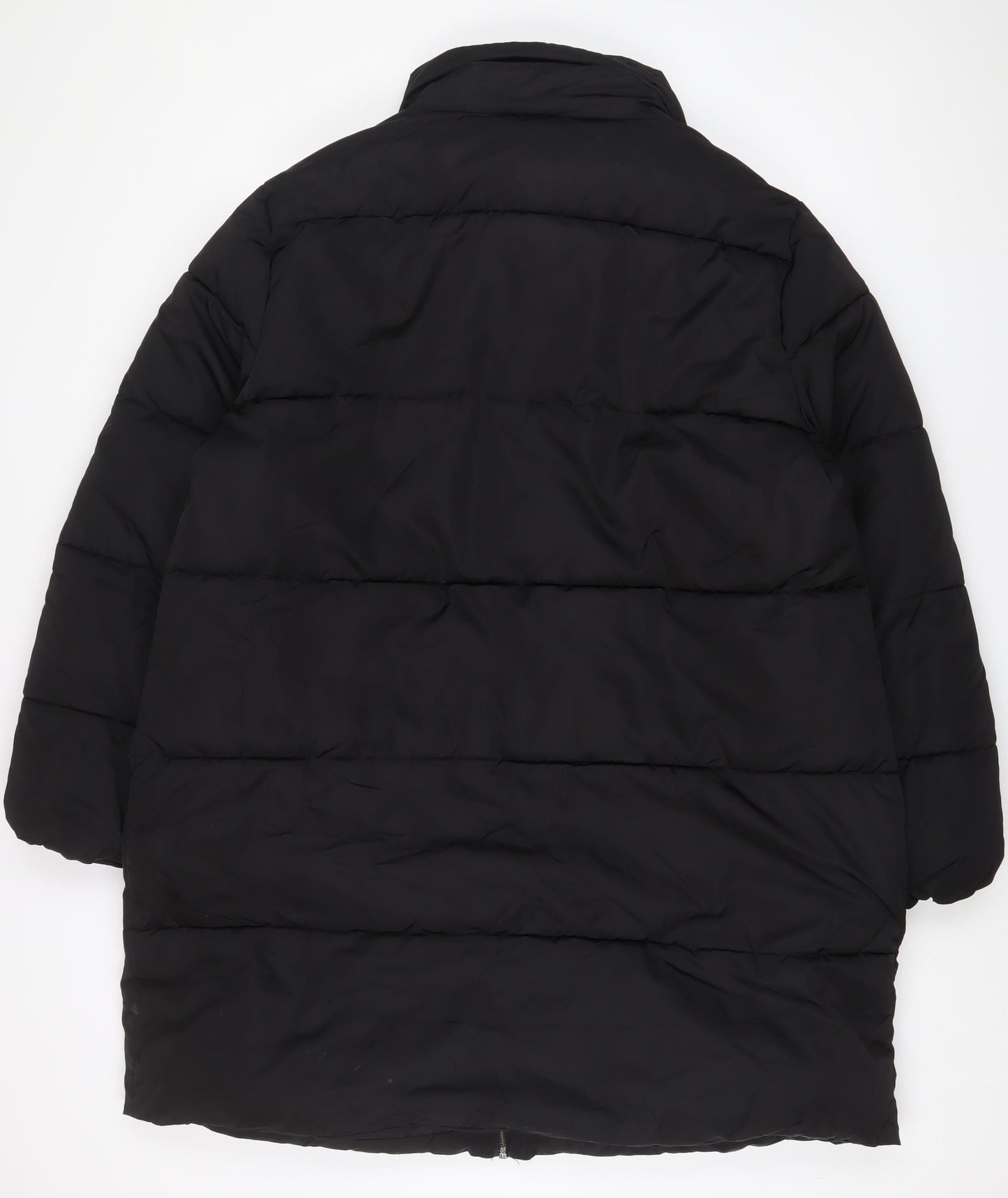 Onfire Womens Black Quilted Coat Size 20 Zip
