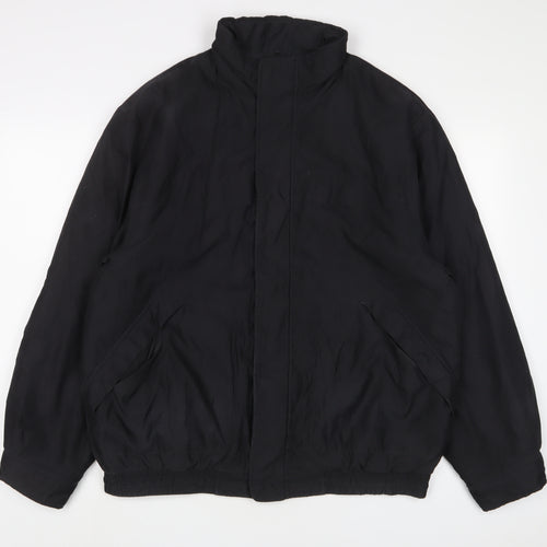 Casual Club Mens Black Jacket Size L Zip