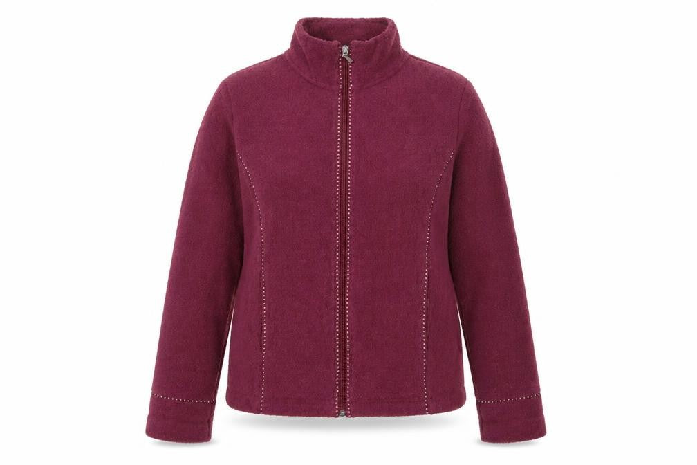 Front view of Next women’s purple jacket, size UK 12, zip
