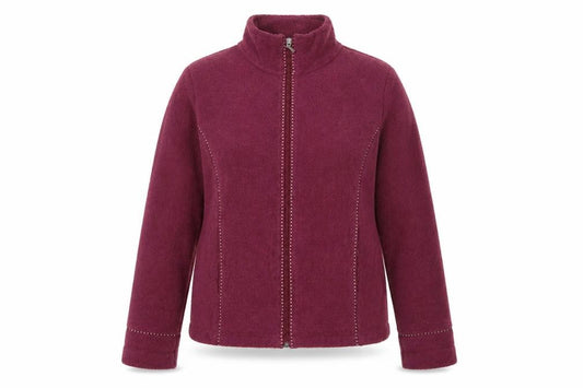 Front view of Next women’s purple jacket, size UK 12, zip