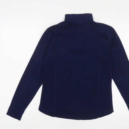 mountain river sea Womens Blue Polyester Pullover Sweatshirt Size 8 Zip