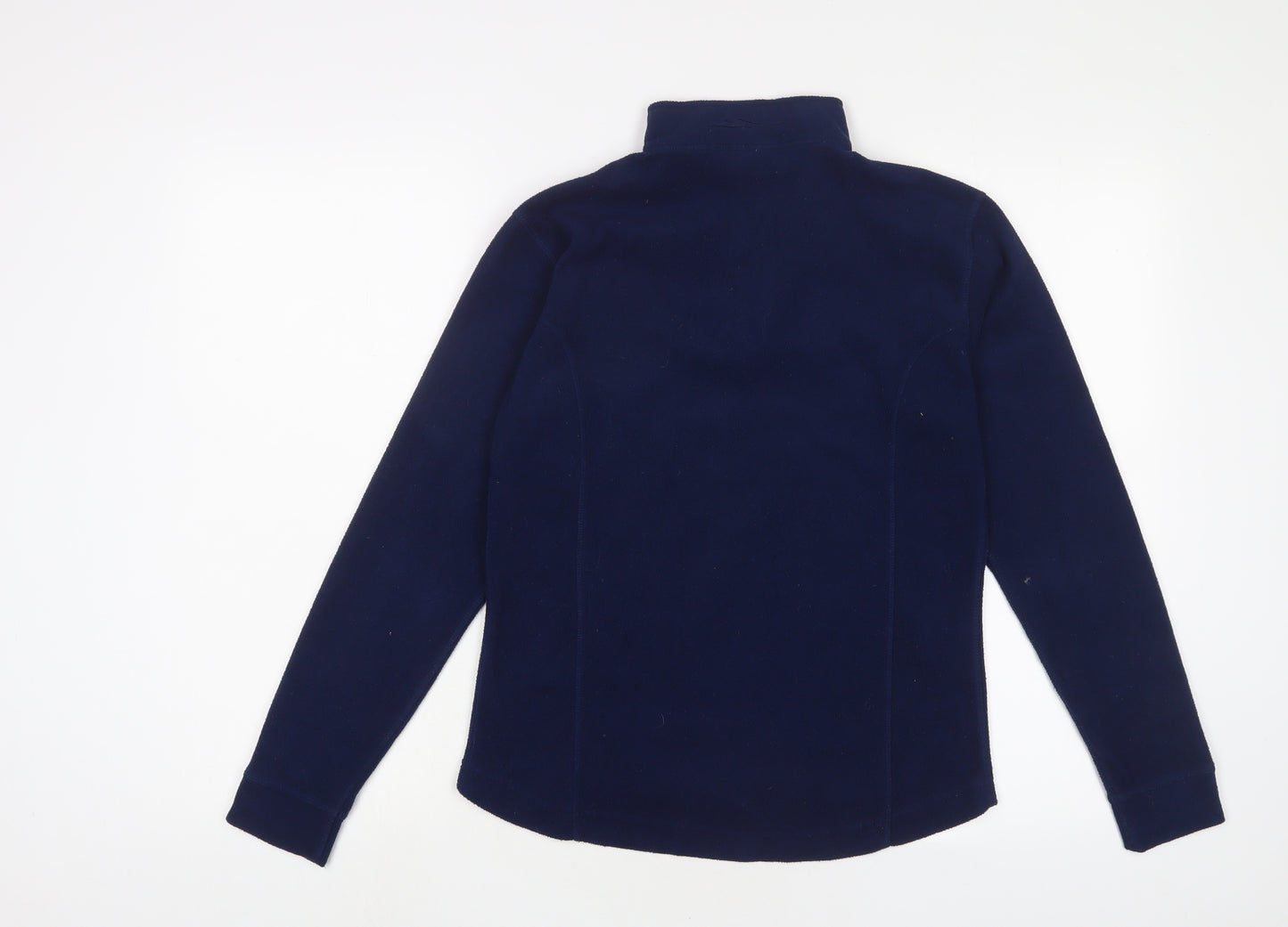 mountain river sea Womens Blue Polyester Pullover Sweatshirt Size 8 Zip