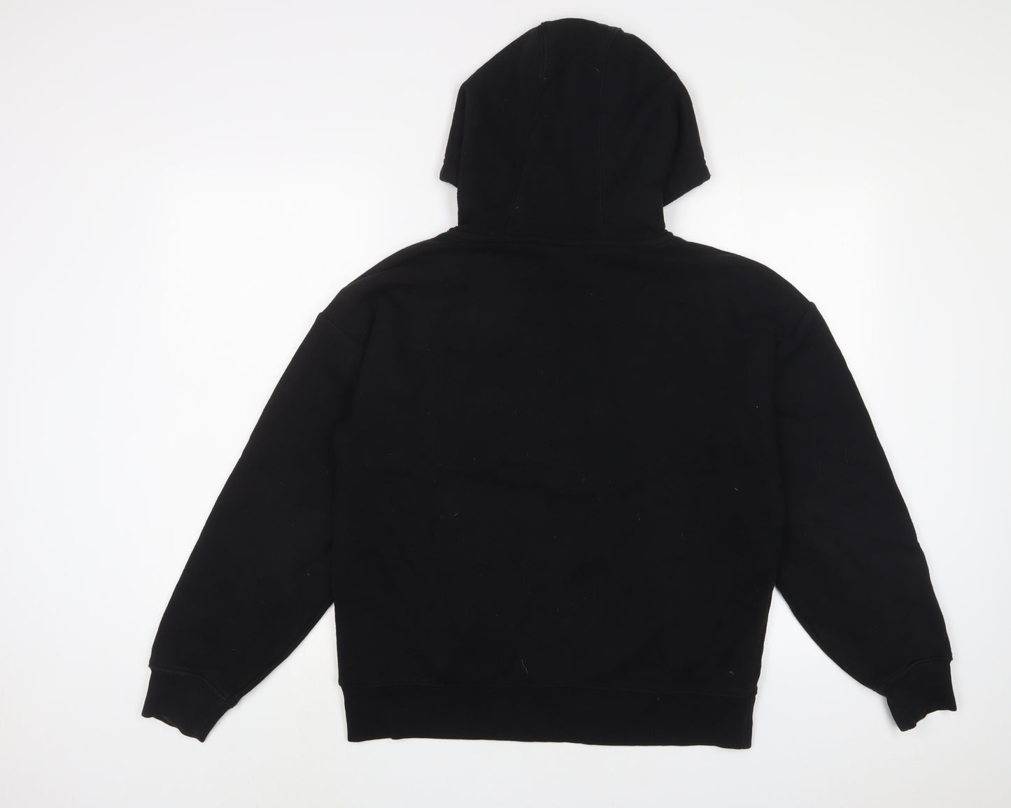 FILA Womens Black Cotton Pullover Hoodie Size M Pullover - Logo, Embroidered