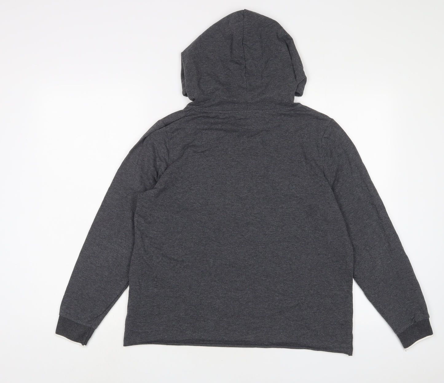 SPLASH Womens Grey Cotton Pullover Hoodie Size 12 Pullover