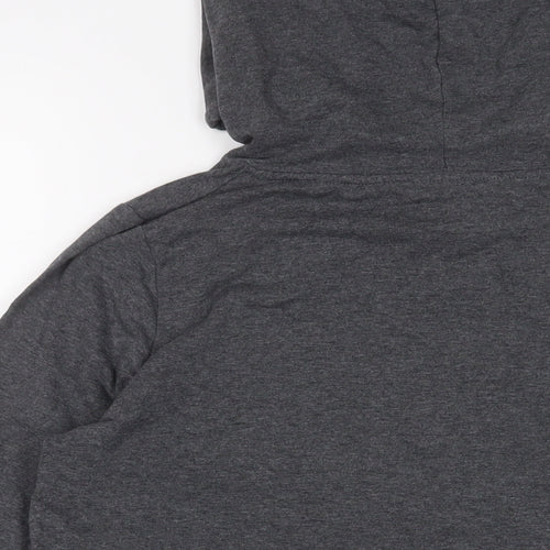 SPLASH Womens Grey Cotton Pullover Hoodie Size 12 Pullover