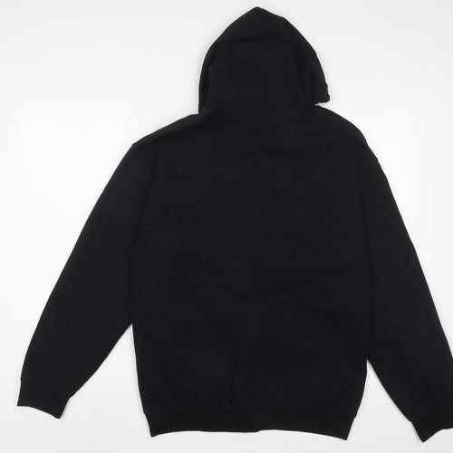 PRETTYLITTLETHING Womens Black Cotton Full Zip Hoodie Size S Zip