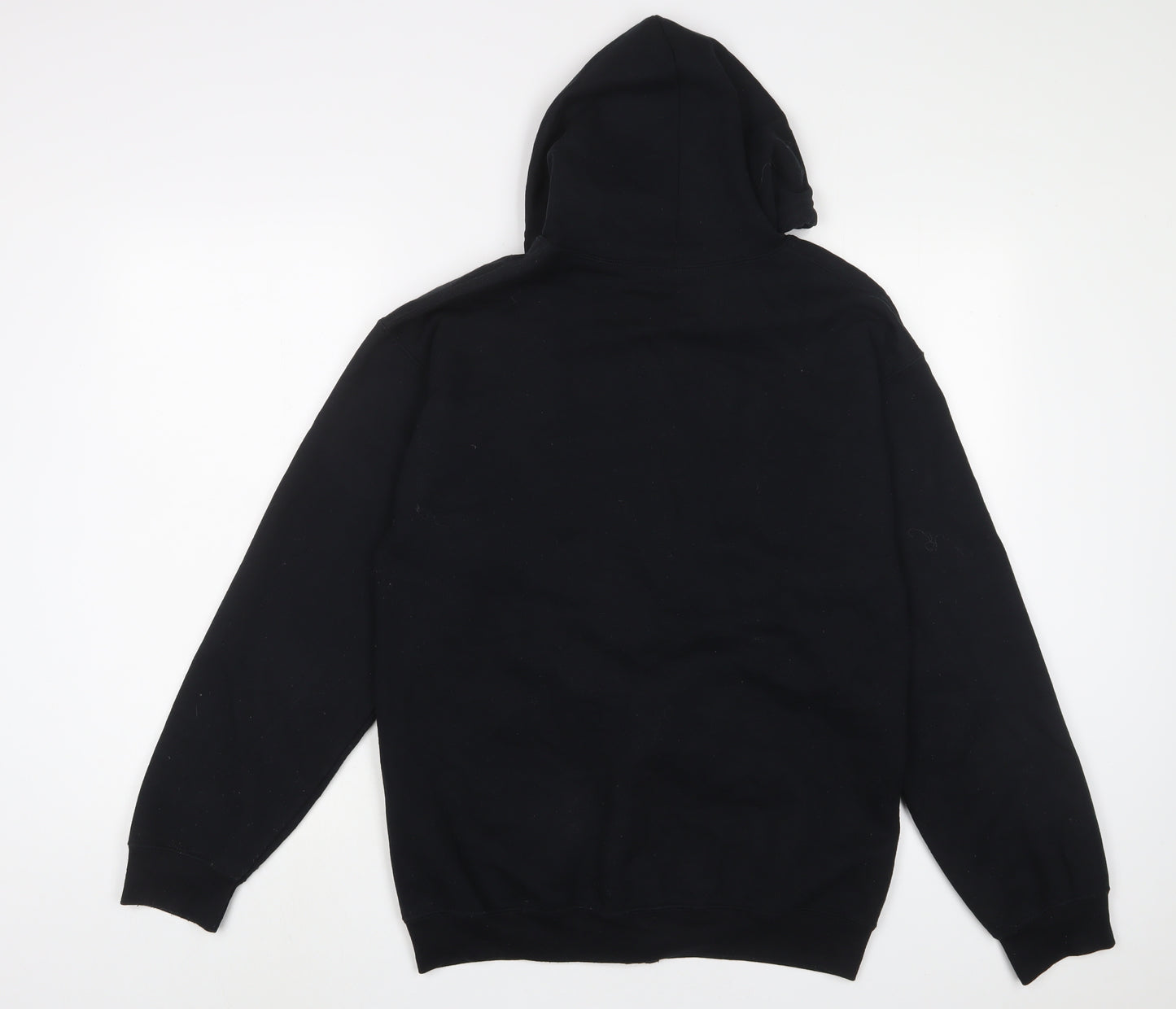 PRETTYLITTLETHING Womens Black Cotton Full Zip Hoodie Size S Zip