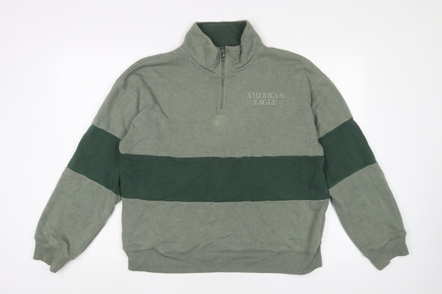 American Eagle Outfitters Mens Green Cotton Pullover Sweatshirt Size M
