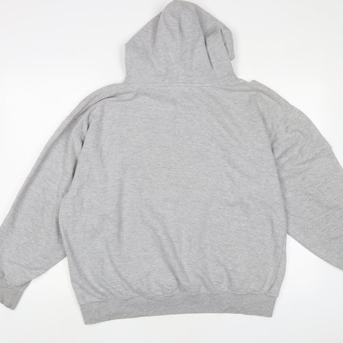U.S Apparel Mens Grey Cotton Pullover Hoodie Size M