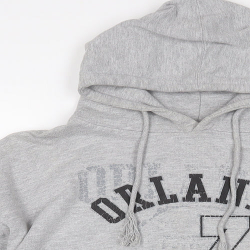 U.S Apparel Mens Grey Cotton Pullover Hoodie Size M