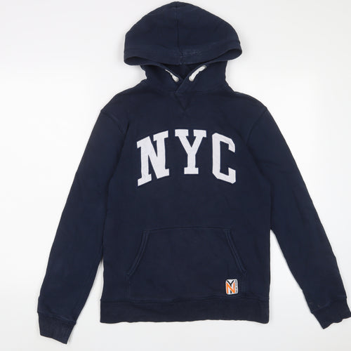 H&M Boys Black Cotton Pullover Hoodie Size 12-13 Years Pullover - NYC