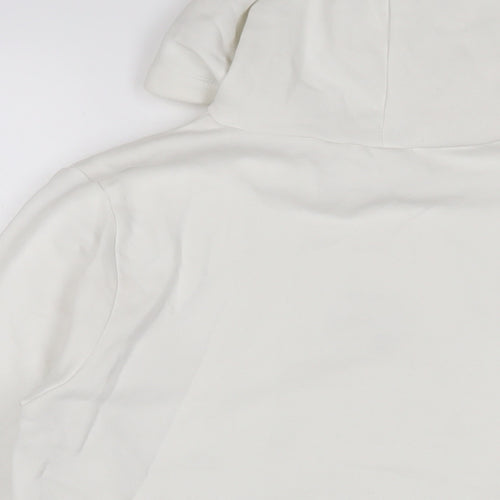 Kotton Womens White Cotton Pullover Hoodie Size L Pullover - Embroidered