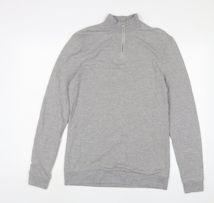 ASOS Mens Grey Cotton Pullover Sweatshirt Size L