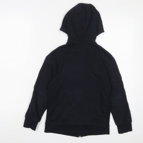 Marks and Spencer Boys Blue Cotton Full Zip Hoodie Size 9-10 Years Zip