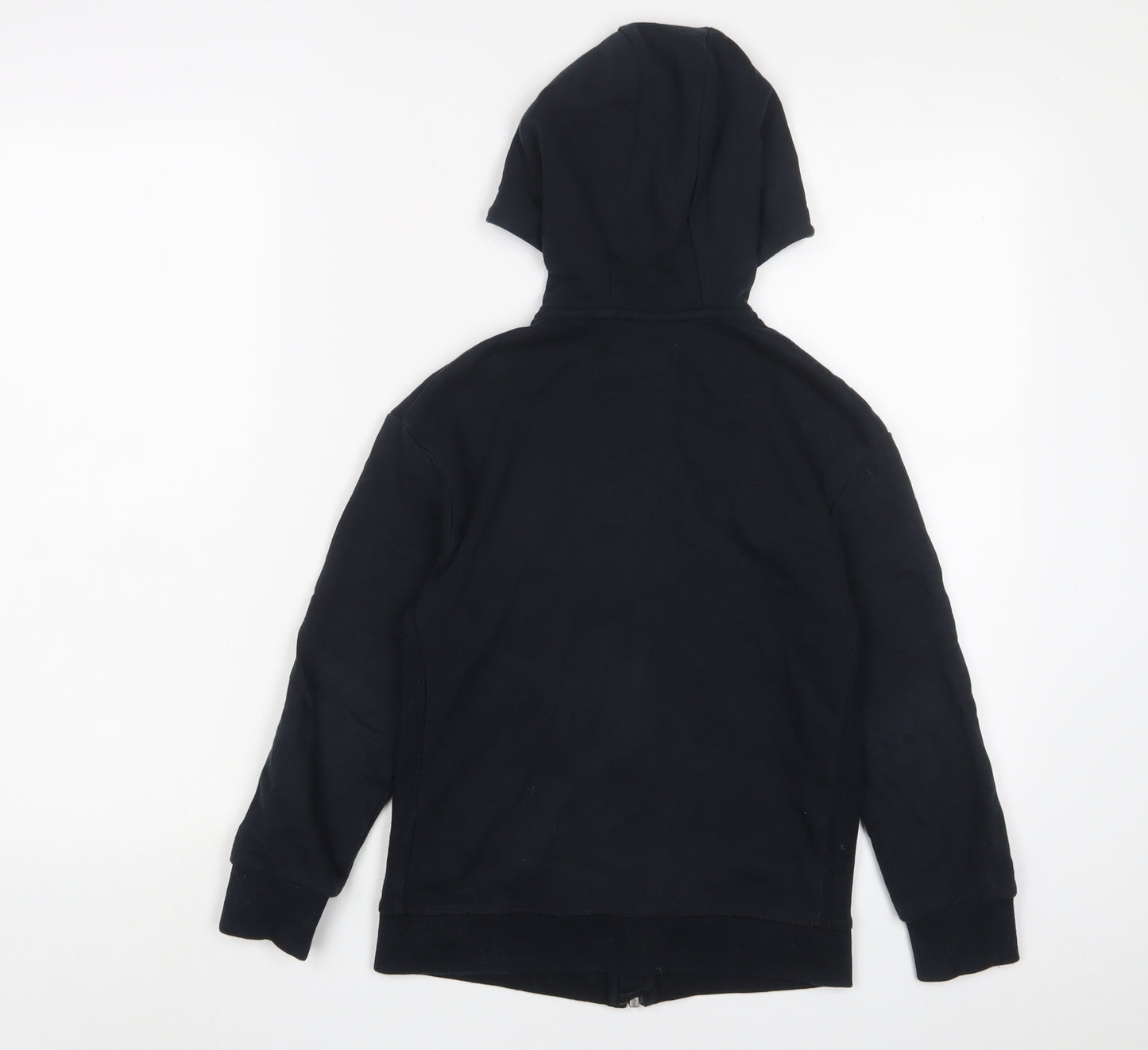 Marks and Spencer Boys Blue Cotton Full Zip Hoodie Size 9-10 Years Zip