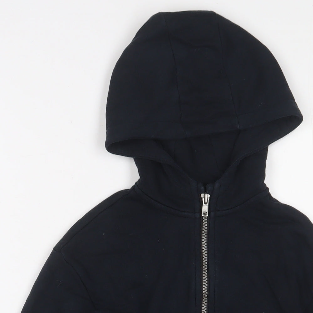 Marks and Spencer Boys Blue Cotton Full Zip Hoodie Size 9-10 Years Zip