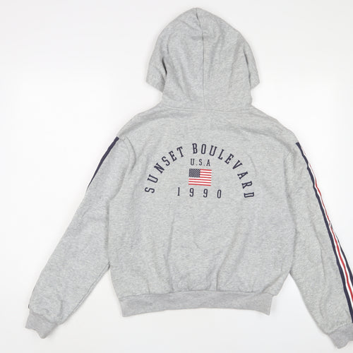 H&M Womens Grey Cotton Pullover Hoodie Size M Pullover
