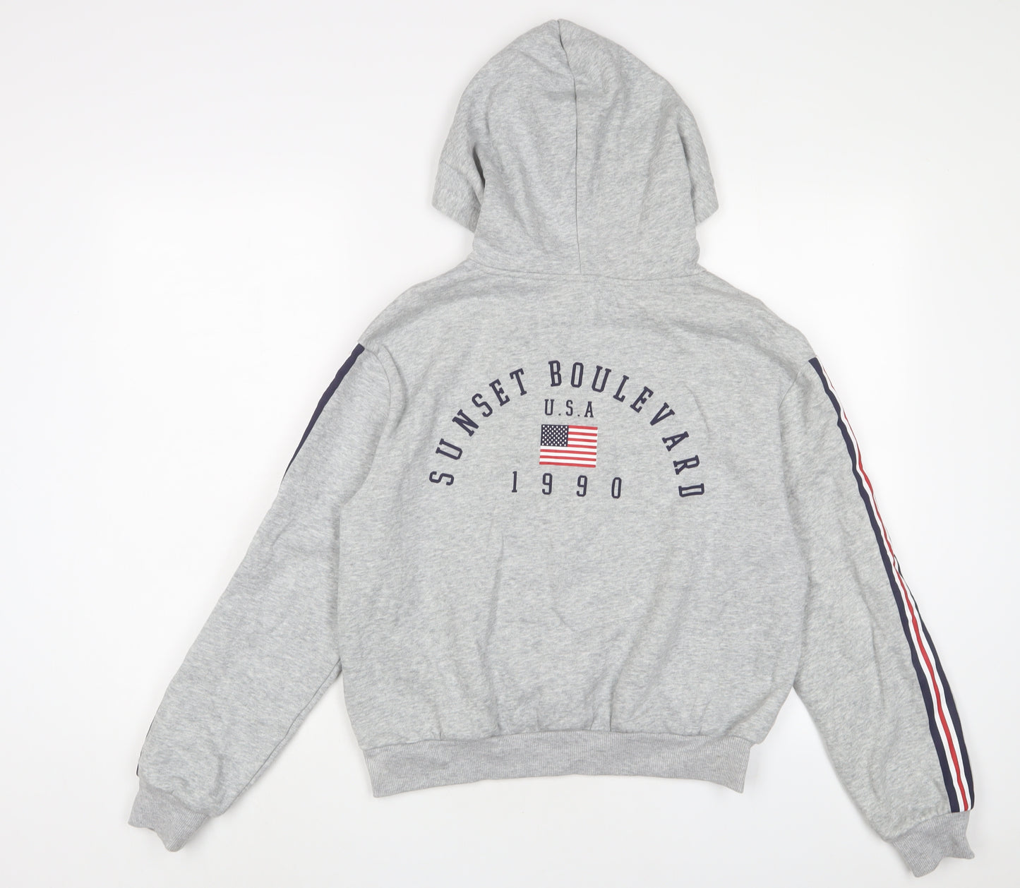 H&M Womens Grey Cotton Pullover Hoodie Size M Pullover
