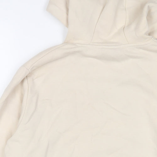 ellesse Womens Beige Cotton Pullover Hoodie Size 12 Pullover - Logo, Embroidered