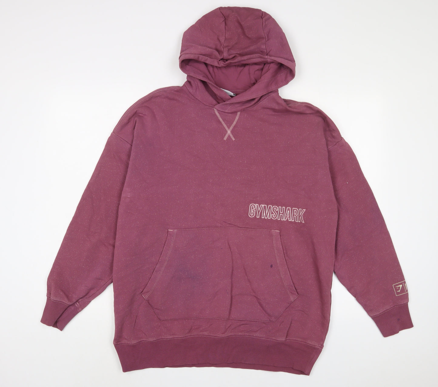 Gymshark Womens Purple Cotton Pullover Hoodie Size S Pullover