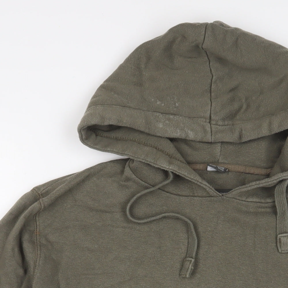 French Connection Mens Grey Cotton Pullover Hoodie Size M