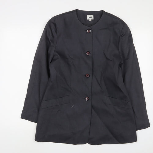 Jake Womens Blue Jacket Blazer Size 14 Button