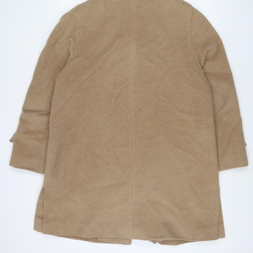 MARCONA Womens Brown Overcoat Coat Size 16 Button