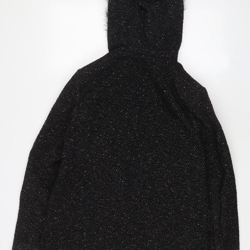 New Look Womens Black Jacket Coat Size 12 Zip