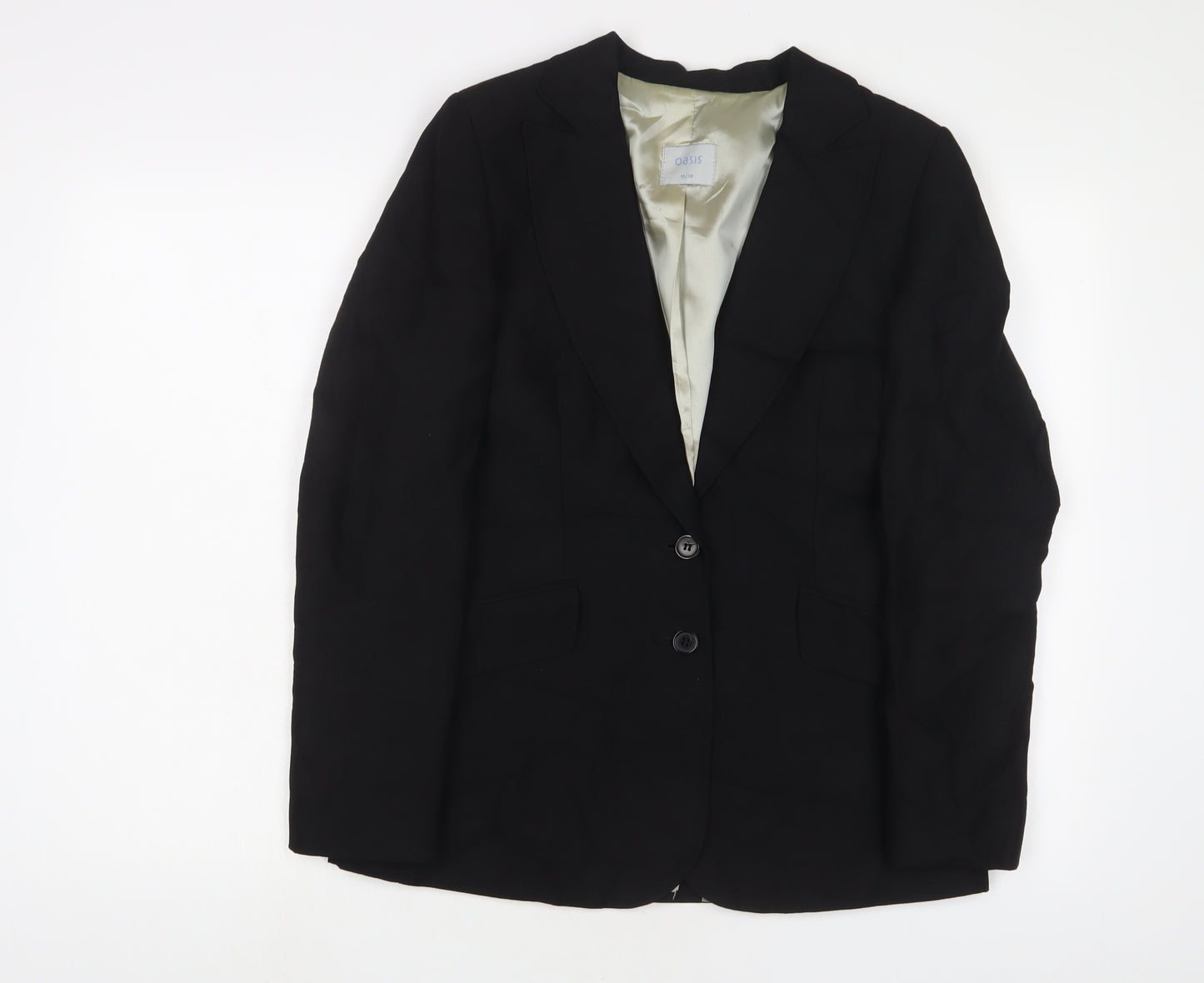 Oasis Womens Black Jacket Blazer Size 10 Button
