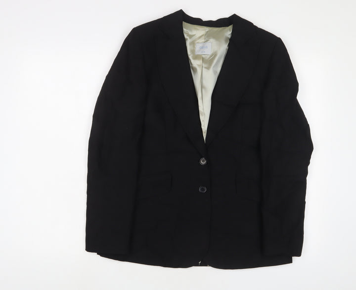 Oasis Womens Black Jacket Blazer Size 10 Button