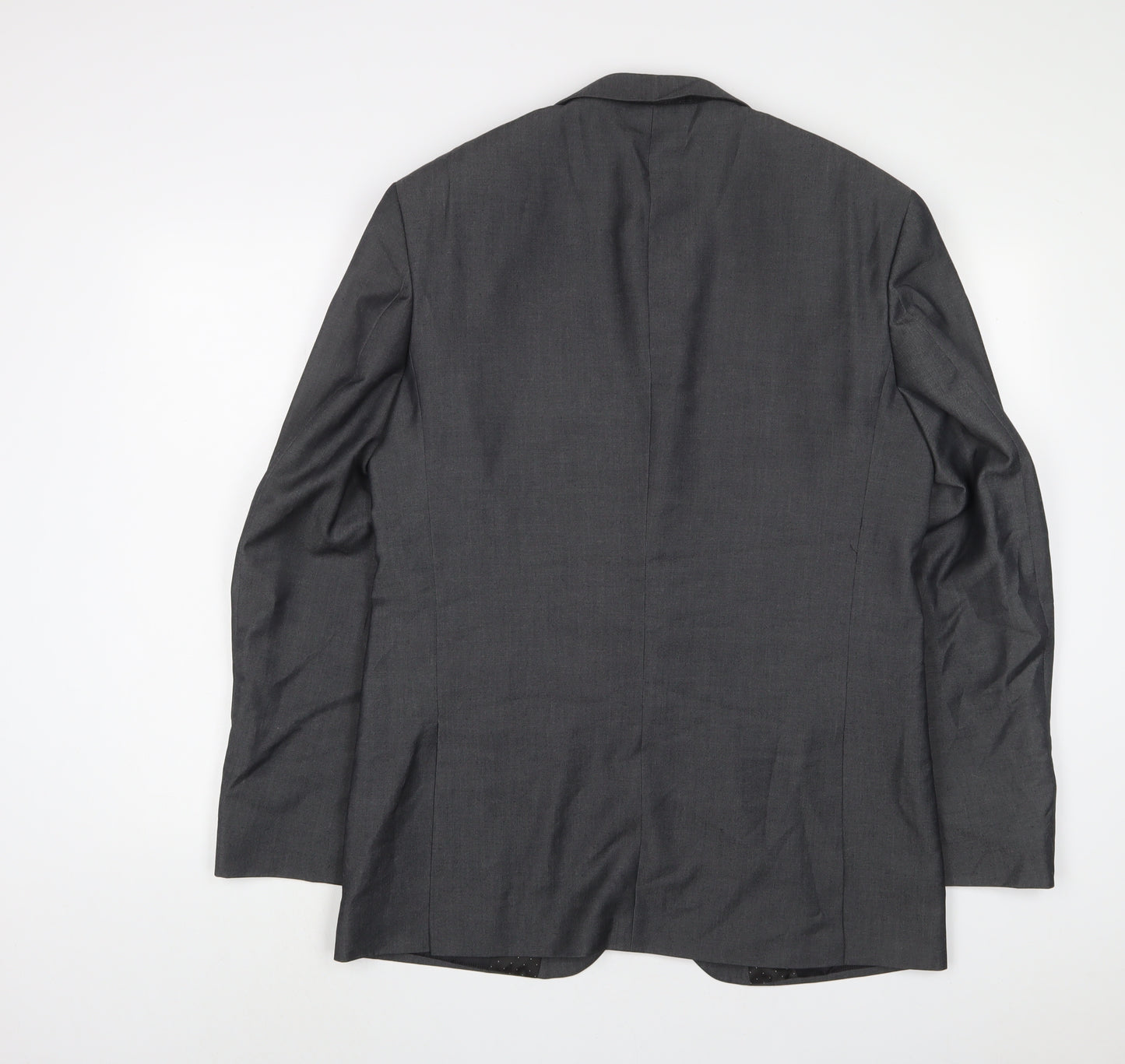 PINSTRIPE Mens Grey Polyester Jacket Suit Jacket Size 42 Regular