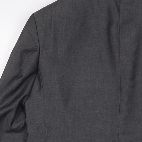 PINSTRIPE Mens Grey Polyester Jacket Suit Jacket Size 42 Regular