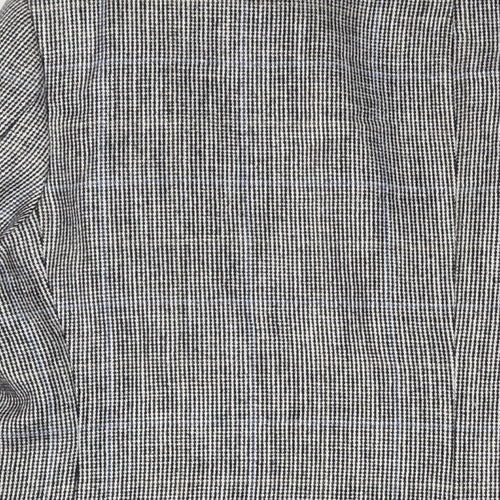 Stafford Mens Grey Plaid Polyester Jacket Suit Jacket Size 46 Regular