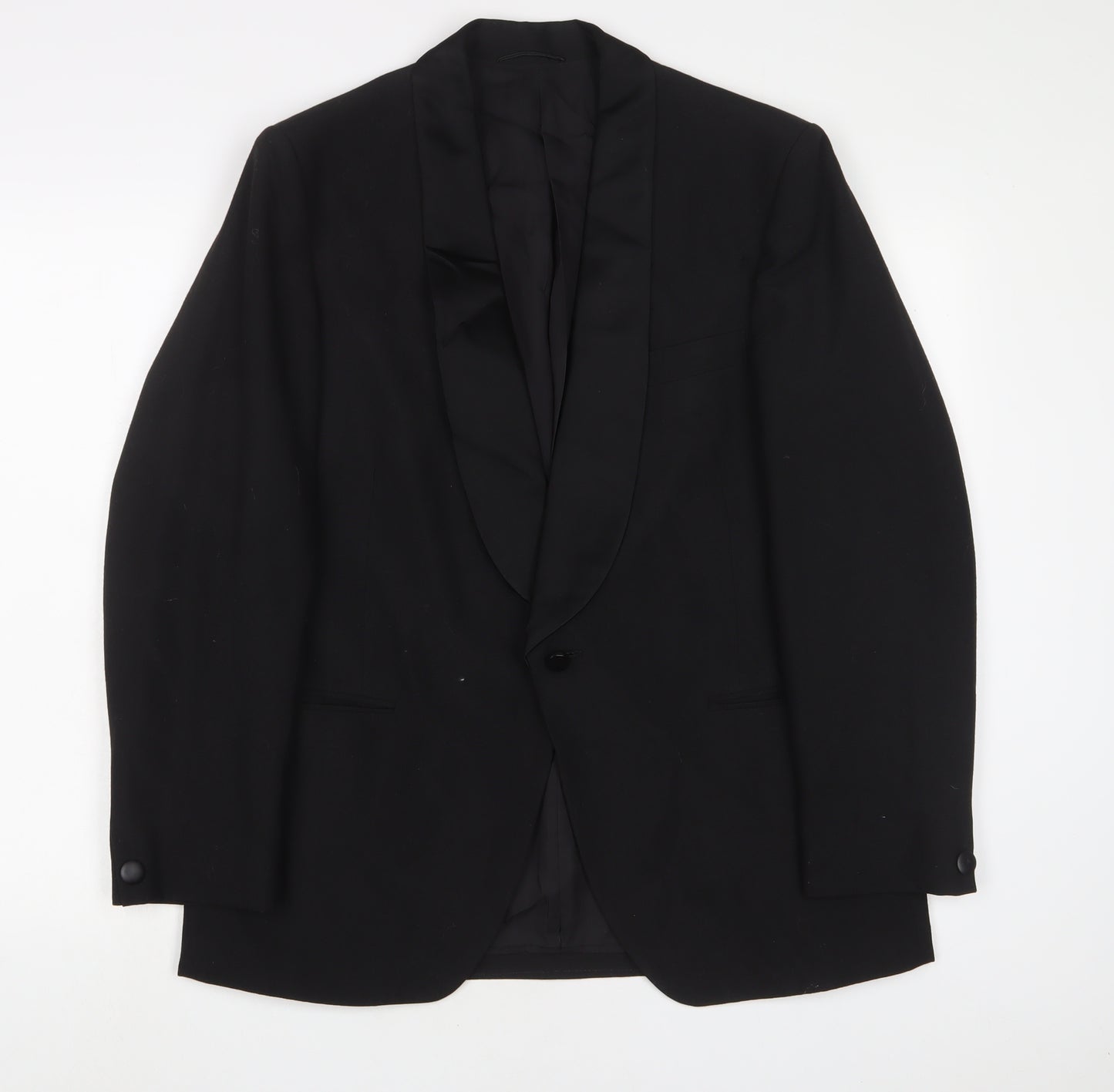 Dunn&Co Mens Black Wool Jacket Suit Jacket Size 38 Regular