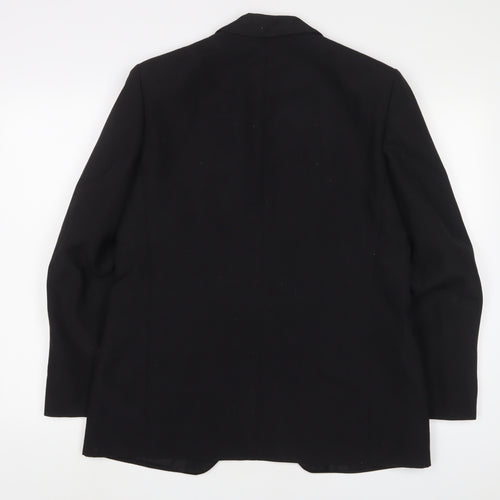 Dunn&Co Mens Black Wool Jacket Suit Jacket Size 38 Regular
