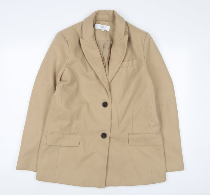 La Redoute Womens Beige Jacket Size 12 Button
