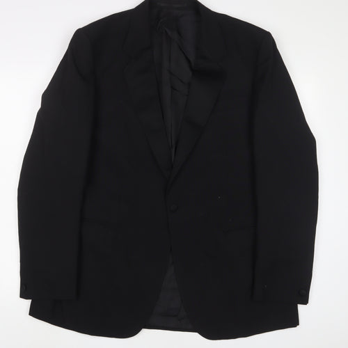 varteks Mens Black Wool Jacket Suit Jacket Size 40 Regular