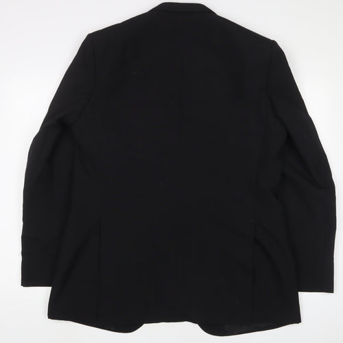 varteks Mens Black Wool Jacket Suit Jacket Size 40 Regular