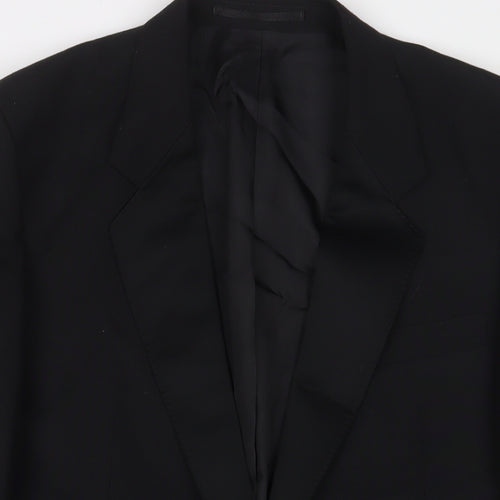 varteks Mens Black Wool Jacket Suit Jacket Size 40 Regular