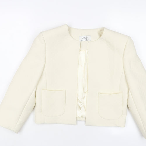 Closet Womens Ivory Jacket Size 10 - Open