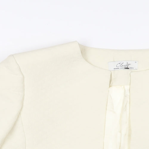 Closet Womens Ivory Jacket Size 10 - Open