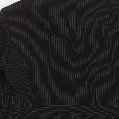 Episode Womens Black Striped Jacket Blazer Size 10 Button