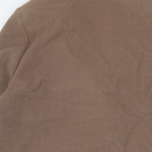 NuAge Womens Brown Overcoat Coat Size 12 Button