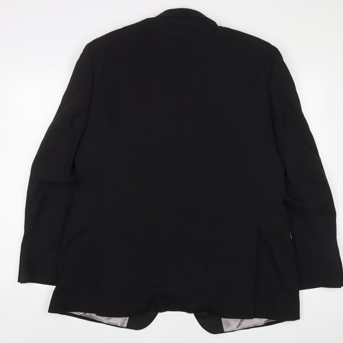 Sovereign Code Mens Black Wool Jacket Suit Jacket Size 44 Regular