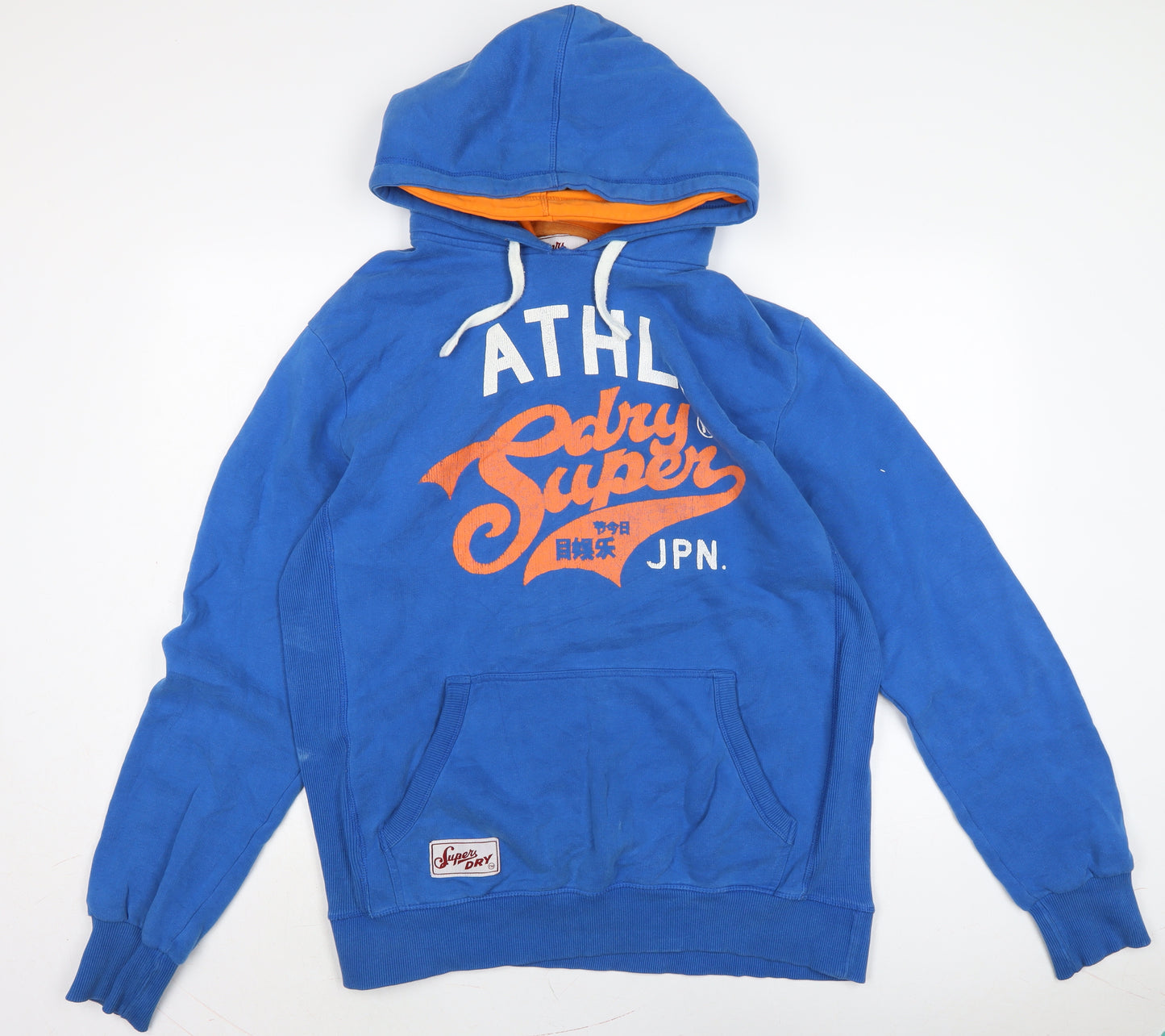 Superdry Mens Blue Cotton Pullover Hoodie Size XL