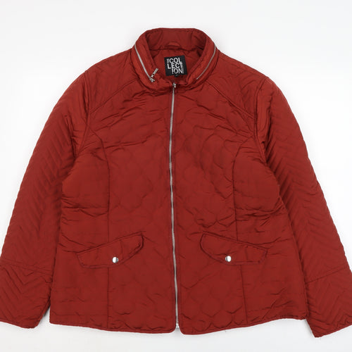 The Collection Womens Brown Quilted Jacket Size 16 Zip